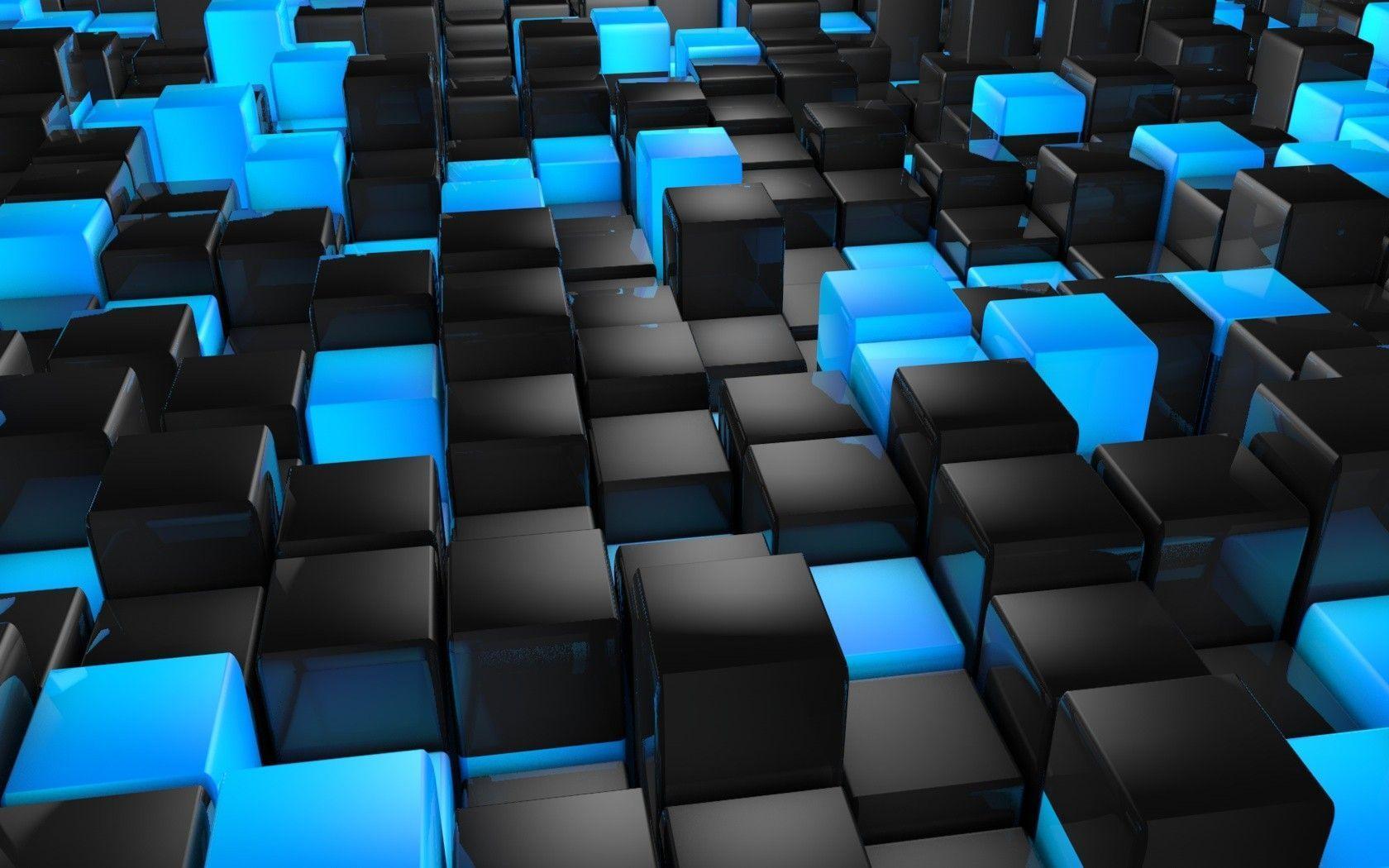 Detail 3d Background Hd Blue Nomer 3