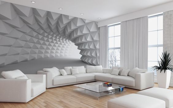 Detail 3d Effect Wallpaper Design For Home Nomer 5