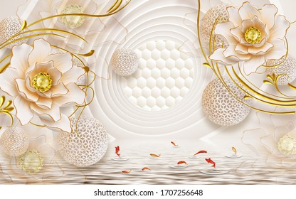 Detail 3d Flower Wallpaper Nomer 10