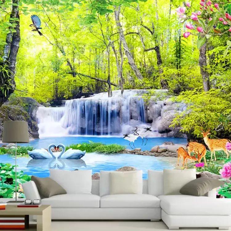 Detail 3d Nature Wallpaper For Living Room Nomer 13