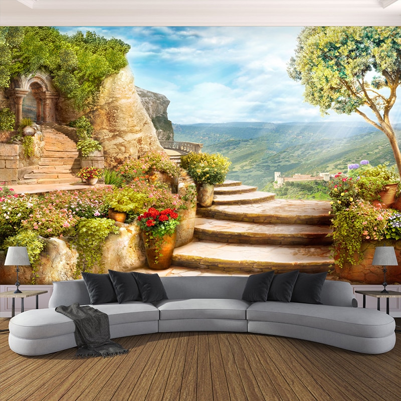 Detail 3d Nature Wallpaper For Living Room Nomer 18