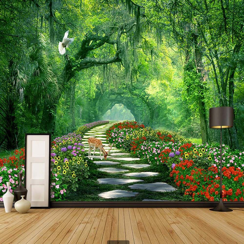 Detail 3d Nature Wallpaper For Living Room Nomer 26