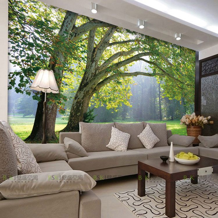 Detail 3d Nature Wallpaper For Living Room Nomer 4