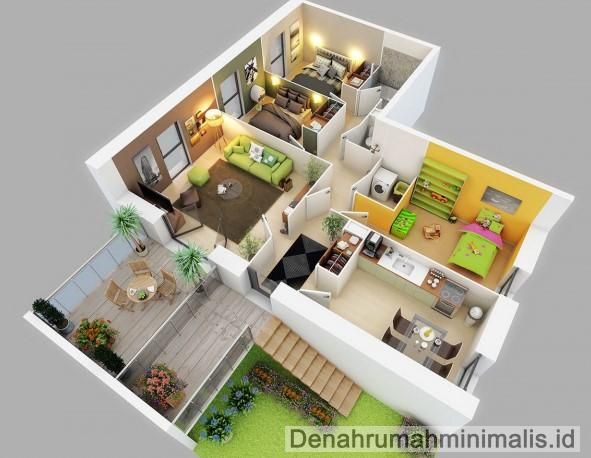 Detail 3d Rumah Minimalis Nomer 48