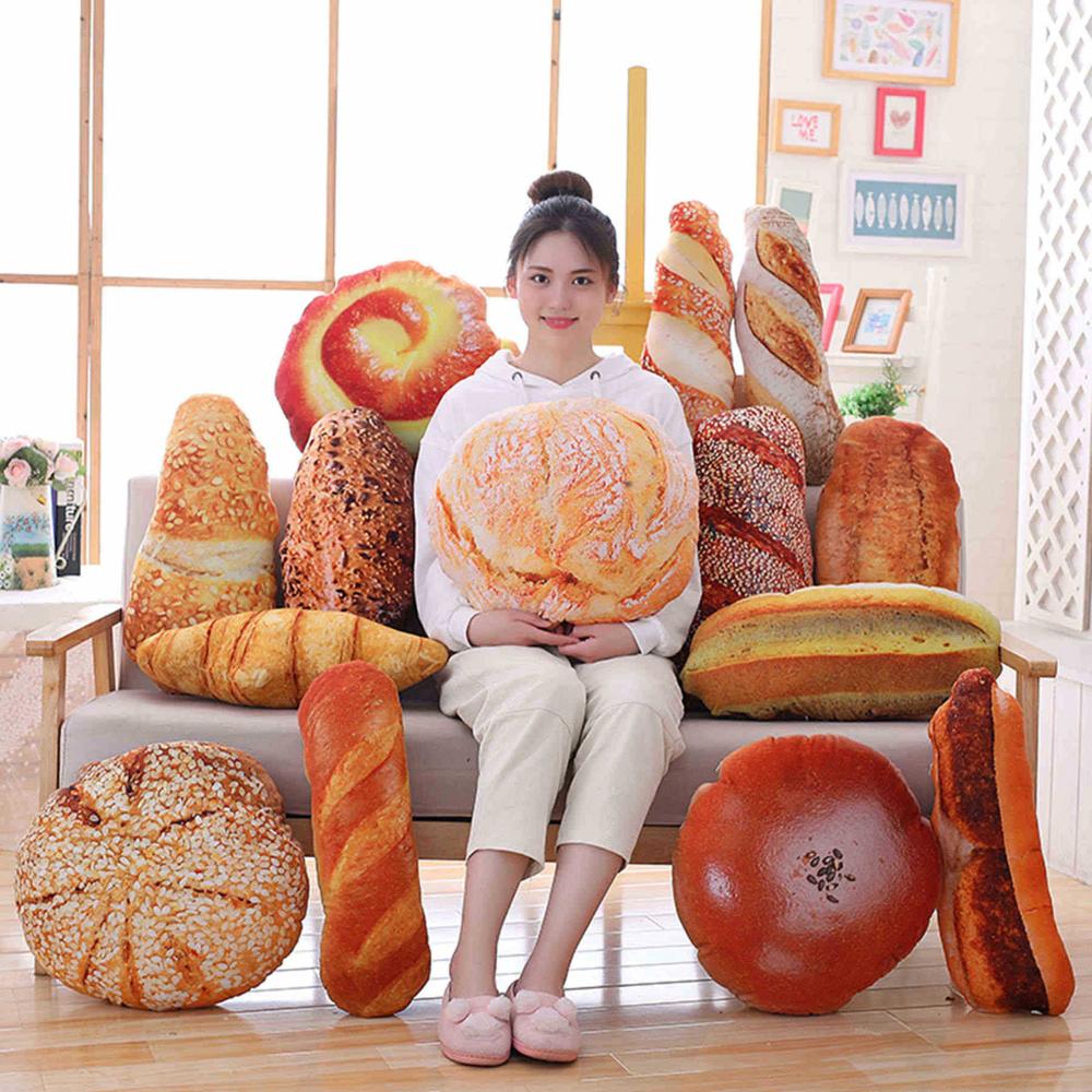 Detail 3d Simulation Bread Pillow Nomer 47
