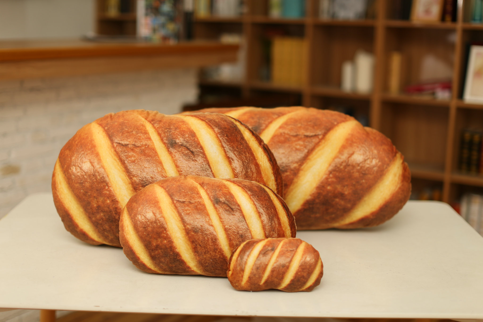 Detail 3d Simulation Bread Pillow Nomer 50
