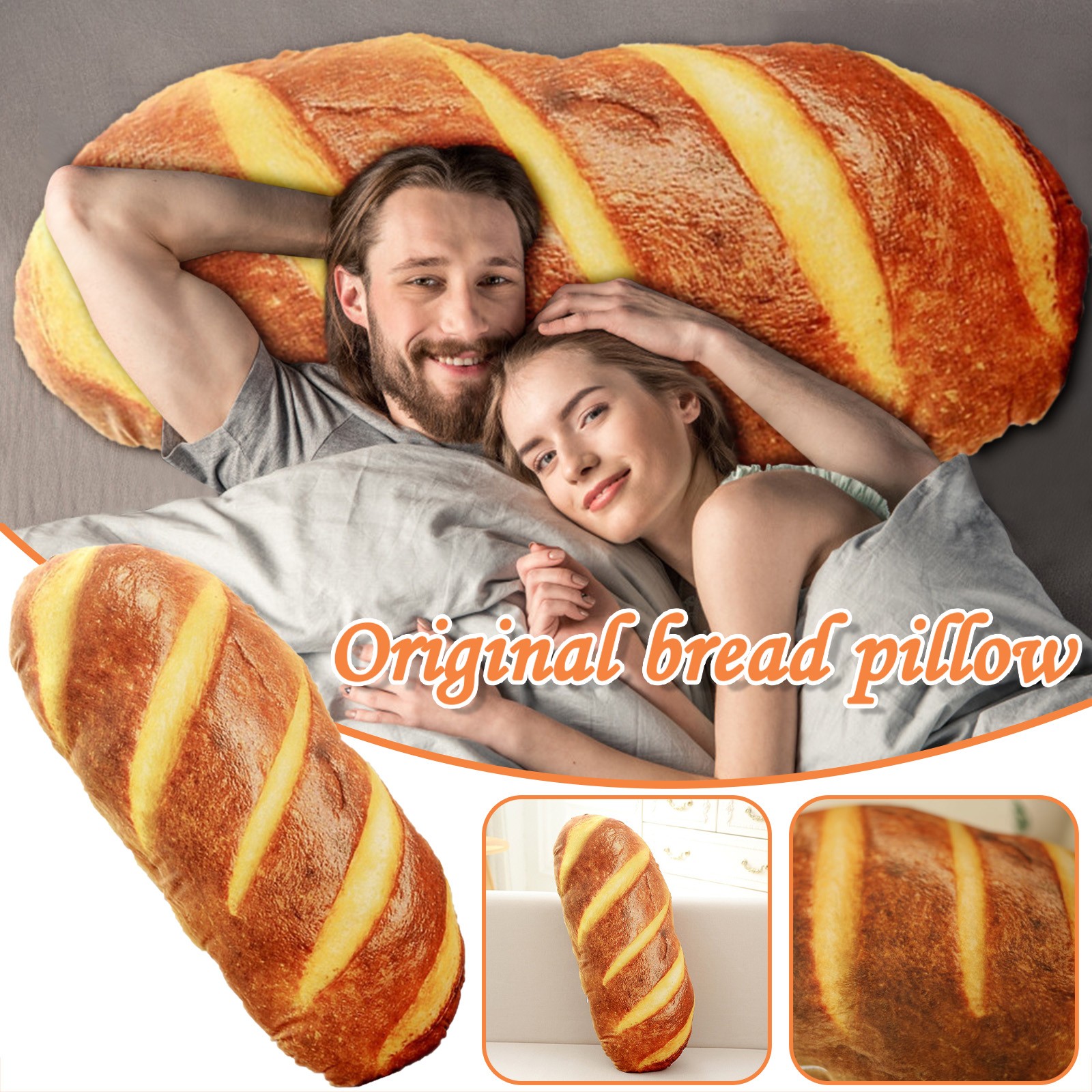 Detail 3d Simulation Bread Pillow Nomer 10