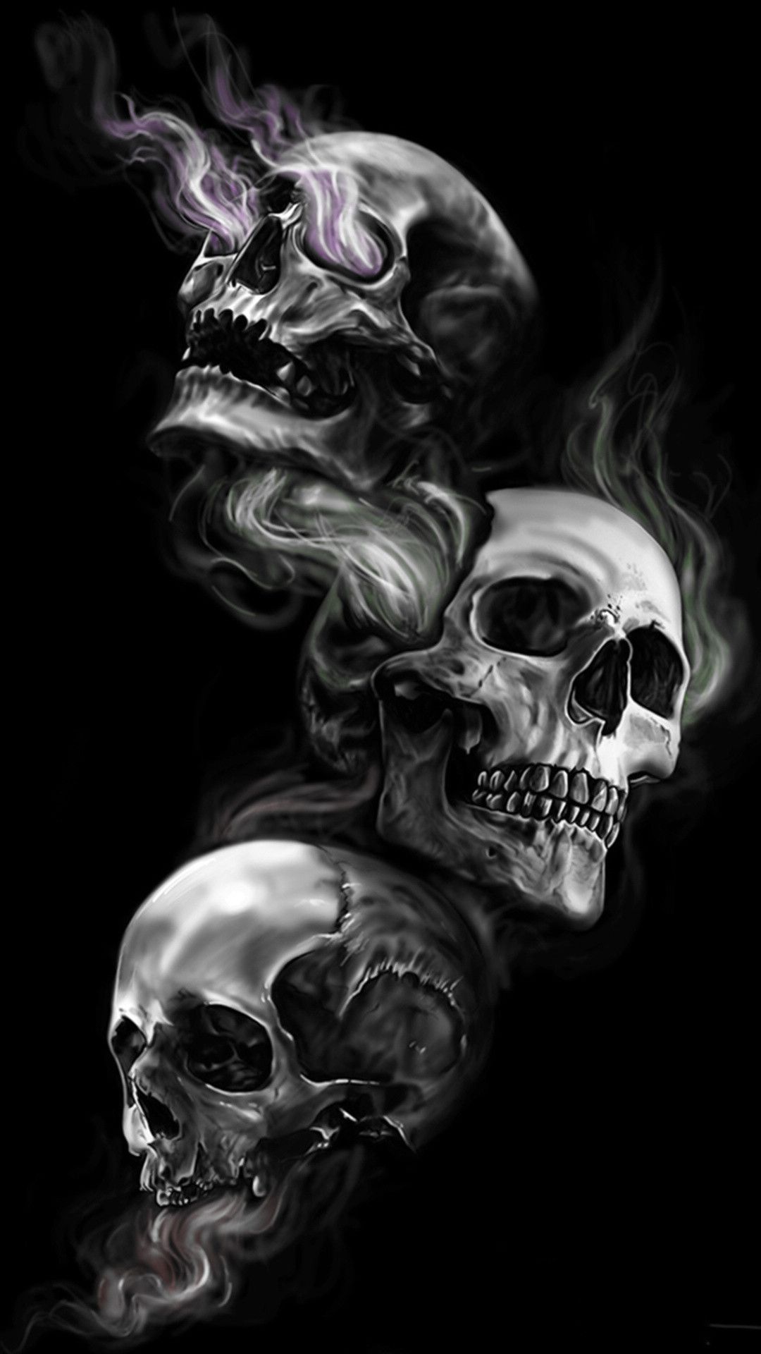 Detail 3d Skull Wallpaper For Iphone Nomer 16