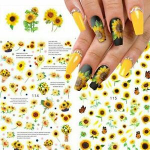 Detail 3d Sunflower Nails Nomer 30