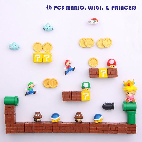 Detail 3d Super Mario Fridge Magnets Nomer 39