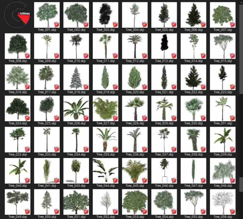 Detail 3d Tree Sketchup Nomer 41