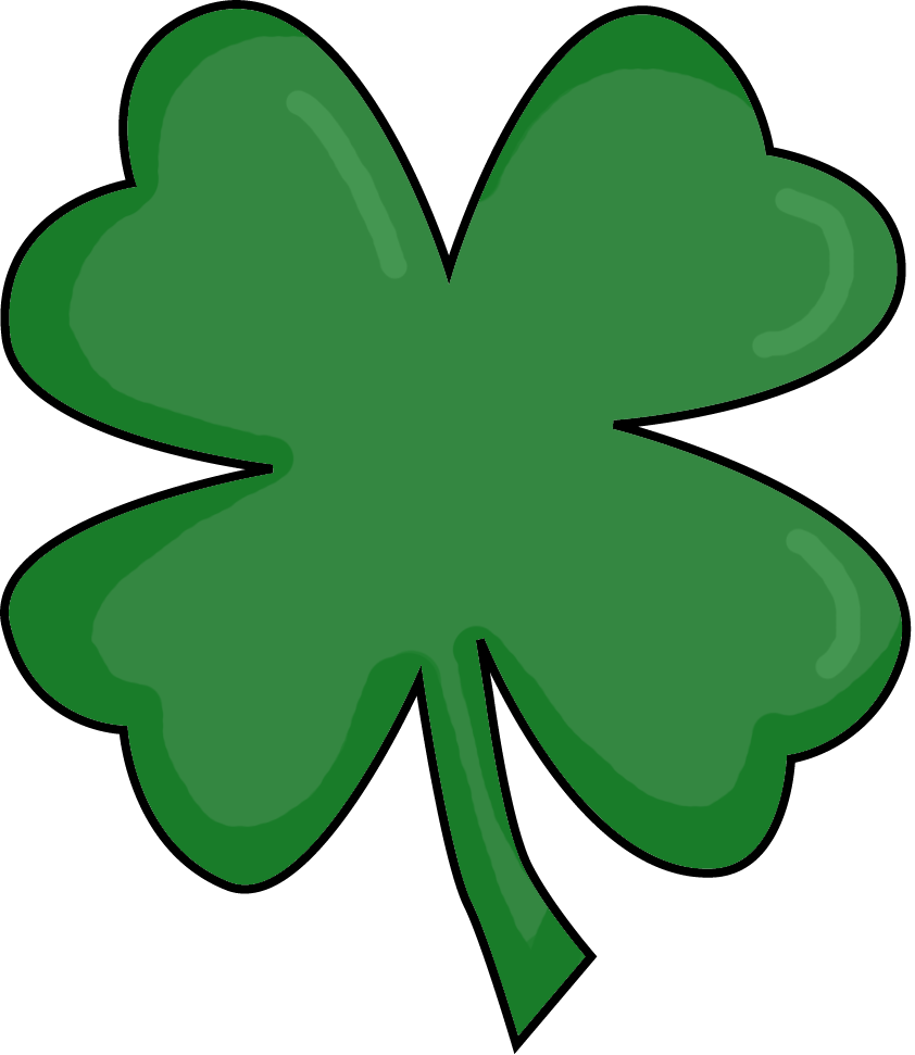 Detail 4 Leaf Clover Clipart Free Nomer 6