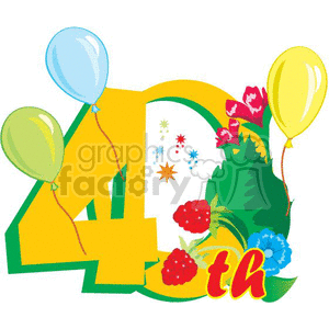 Detail 40th Wedding Anniversary Clipart Nomer 18