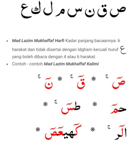 Detail 5 Contoh Mad Lazim Mukhaffaf Kilmi Nomer 45