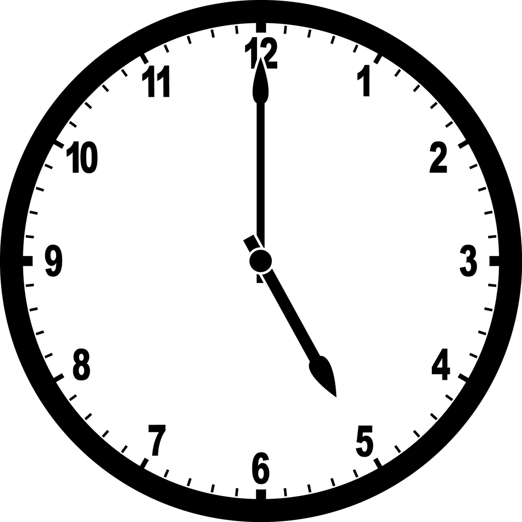 5 O Clock Clipart - KibrisPDR