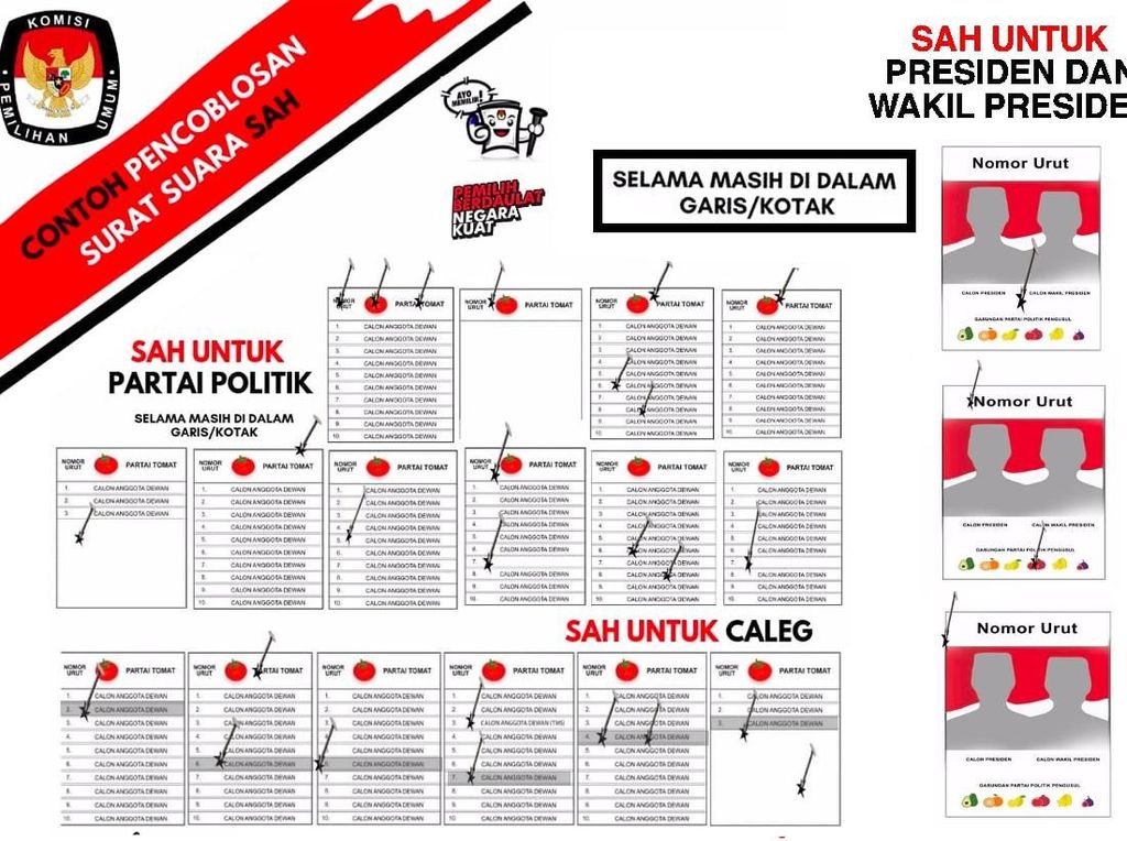 Detail 5 Surat Suara Pemilu 2019 Nomer 50