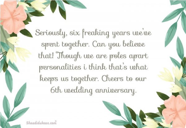 Detail 6th Wedding Anniversary Quotes Nomer 38