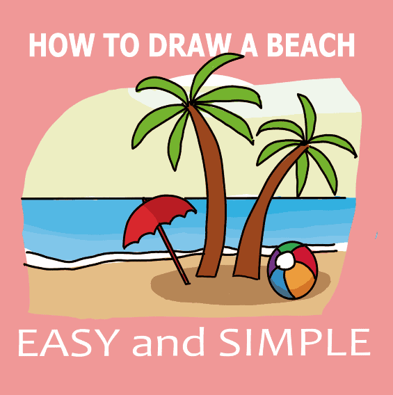 Detail Beach Drawing Simple Nomer 16