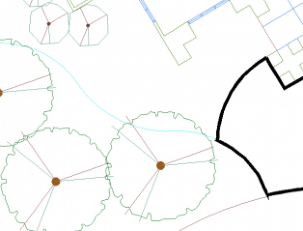 Detail Cad Tree Top View Nomer 15
