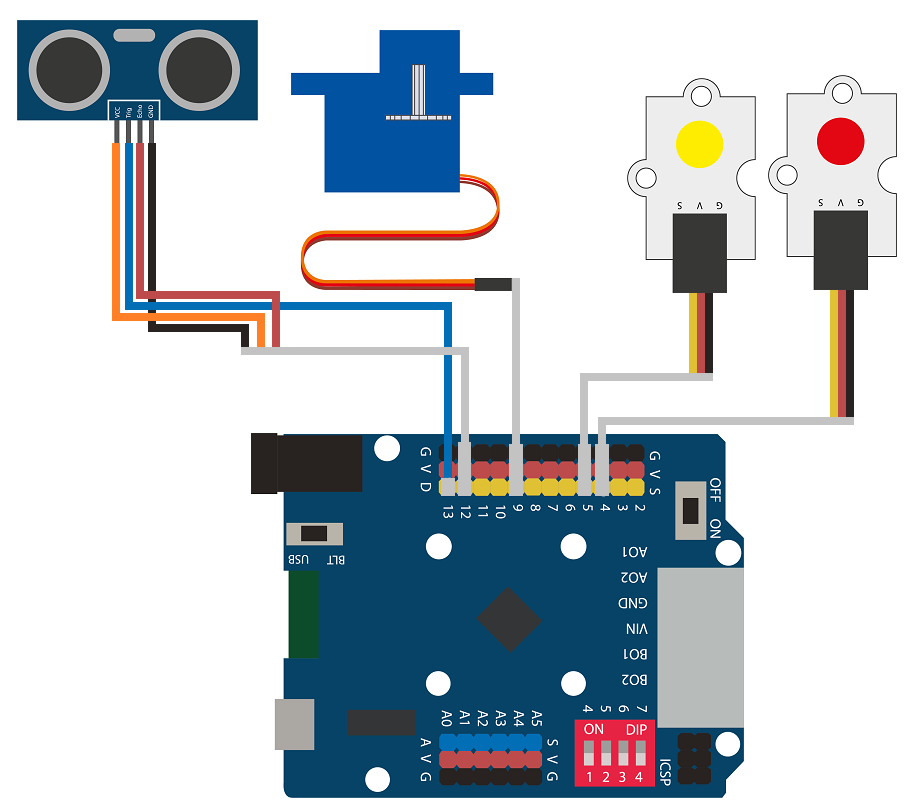 Detail Circuito Robot Nomer 7