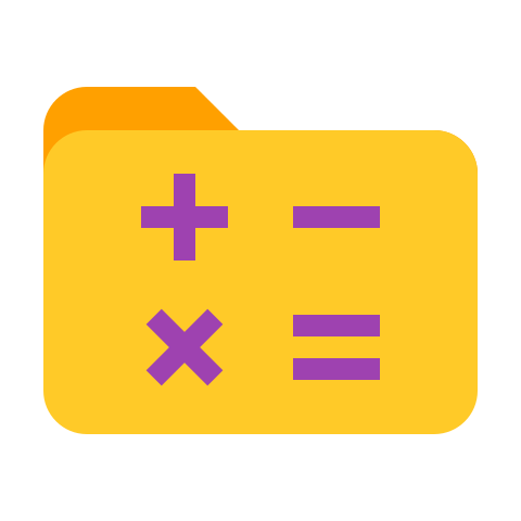 Math Folder Icon - KibrisPDR