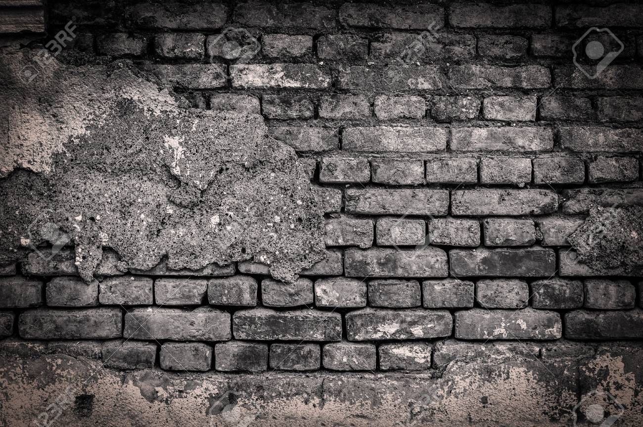 Detail Background Black And White Brick Nomer 48