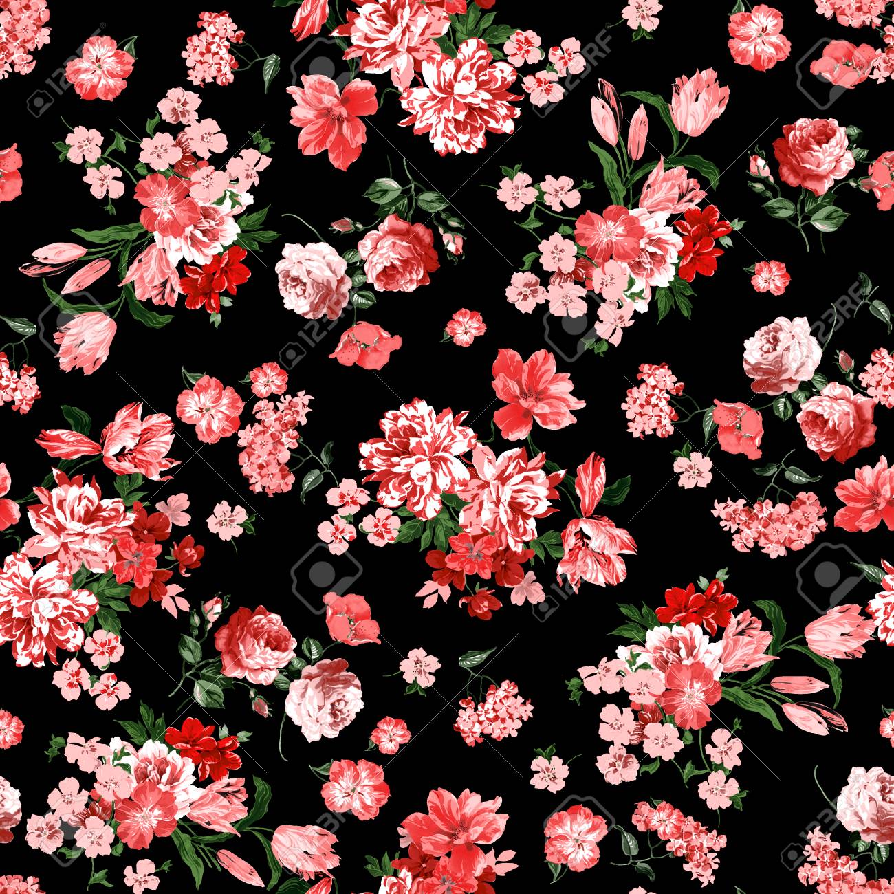 Detail Background Black Flower Nomer 38