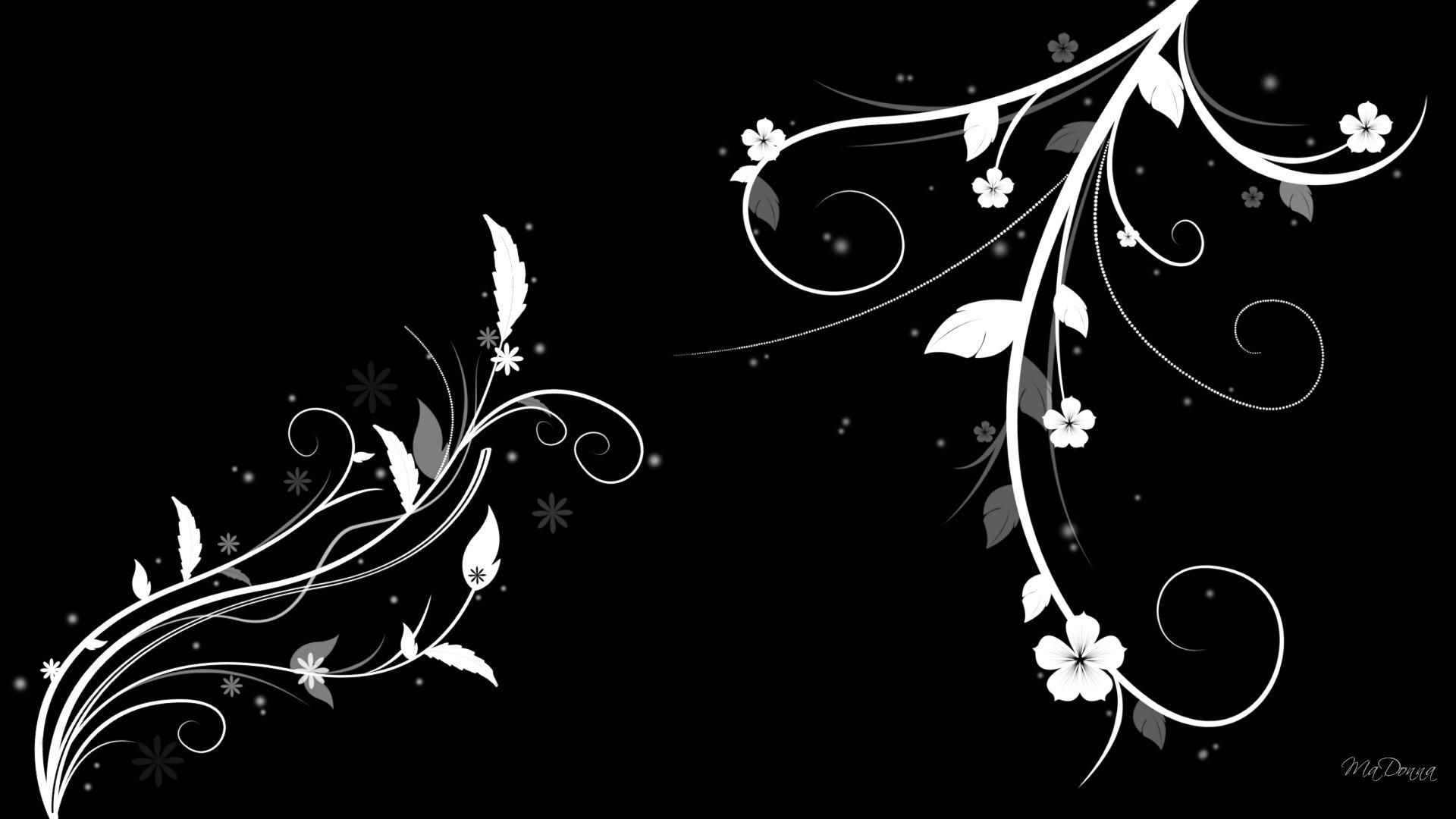 Detail Background Black Flower Nomer 44