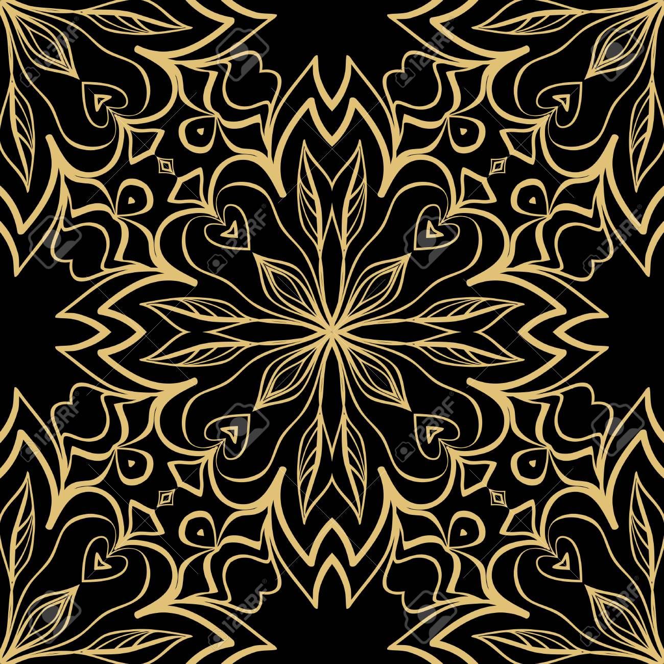 Detail Background Black Gold Vector Nomer 27