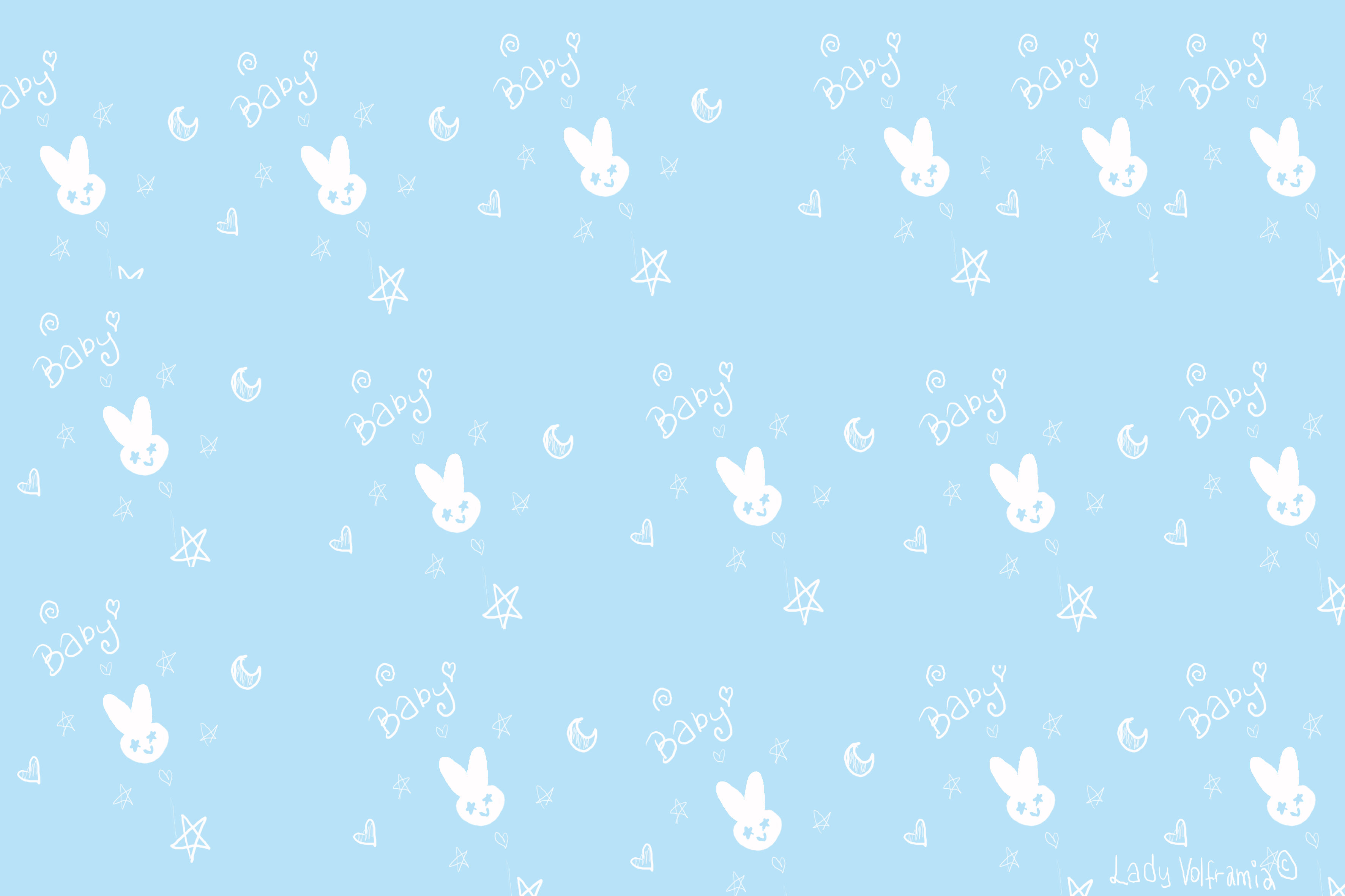 Detail Background Blue Cute Nomer 9
