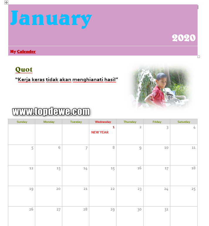 Detail Background Buat Kalender Nomer 44