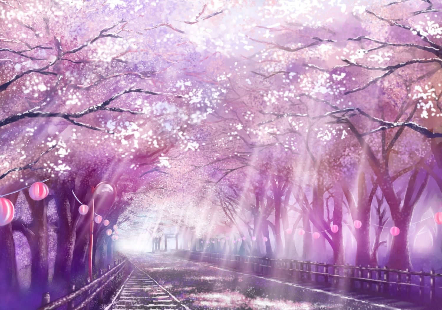 Detail Background Bunga Sakura Anime Nomer 5