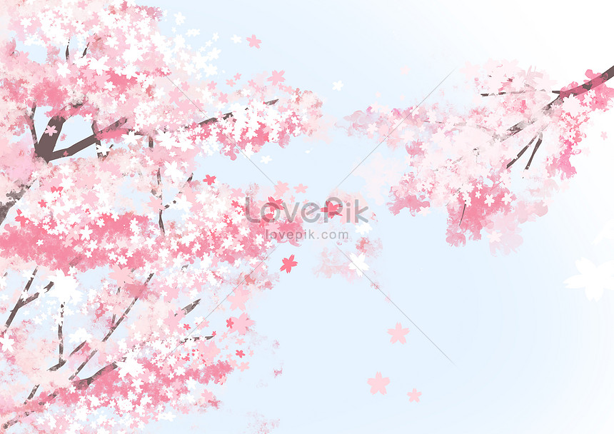 Detail Background Bunga Sakura Kartun Nomer 10