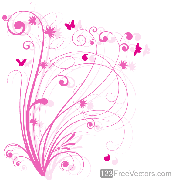 Detail Background Bunga Vector Pink Nomer 13