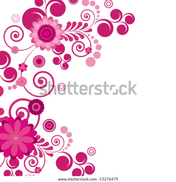 Detail Background Bunga Vector Pink Nomer 16