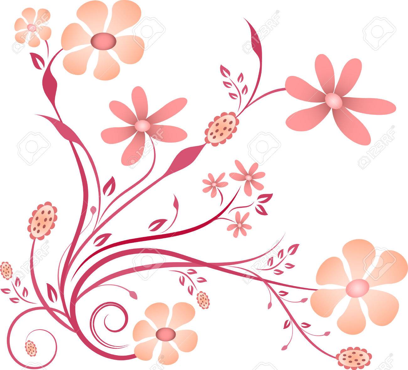 Detail Background Bunga Vector Pink Nomer 10