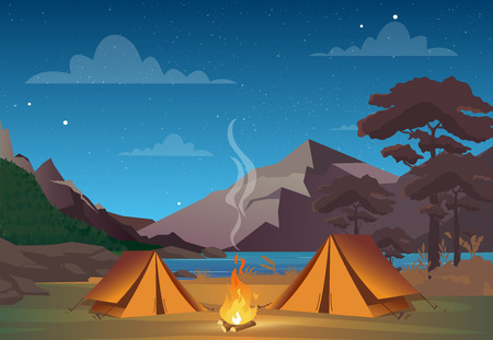 Detail Background Camping Vector Nomer 11