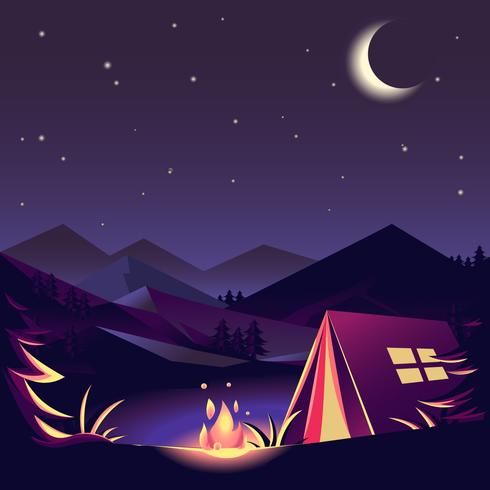 Detail Background Camping Vector Nomer 22