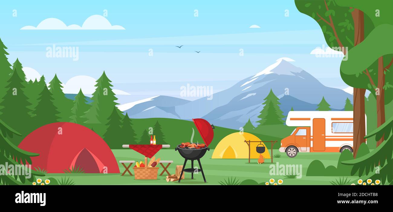 Detail Background Camping Vector Nomer 24