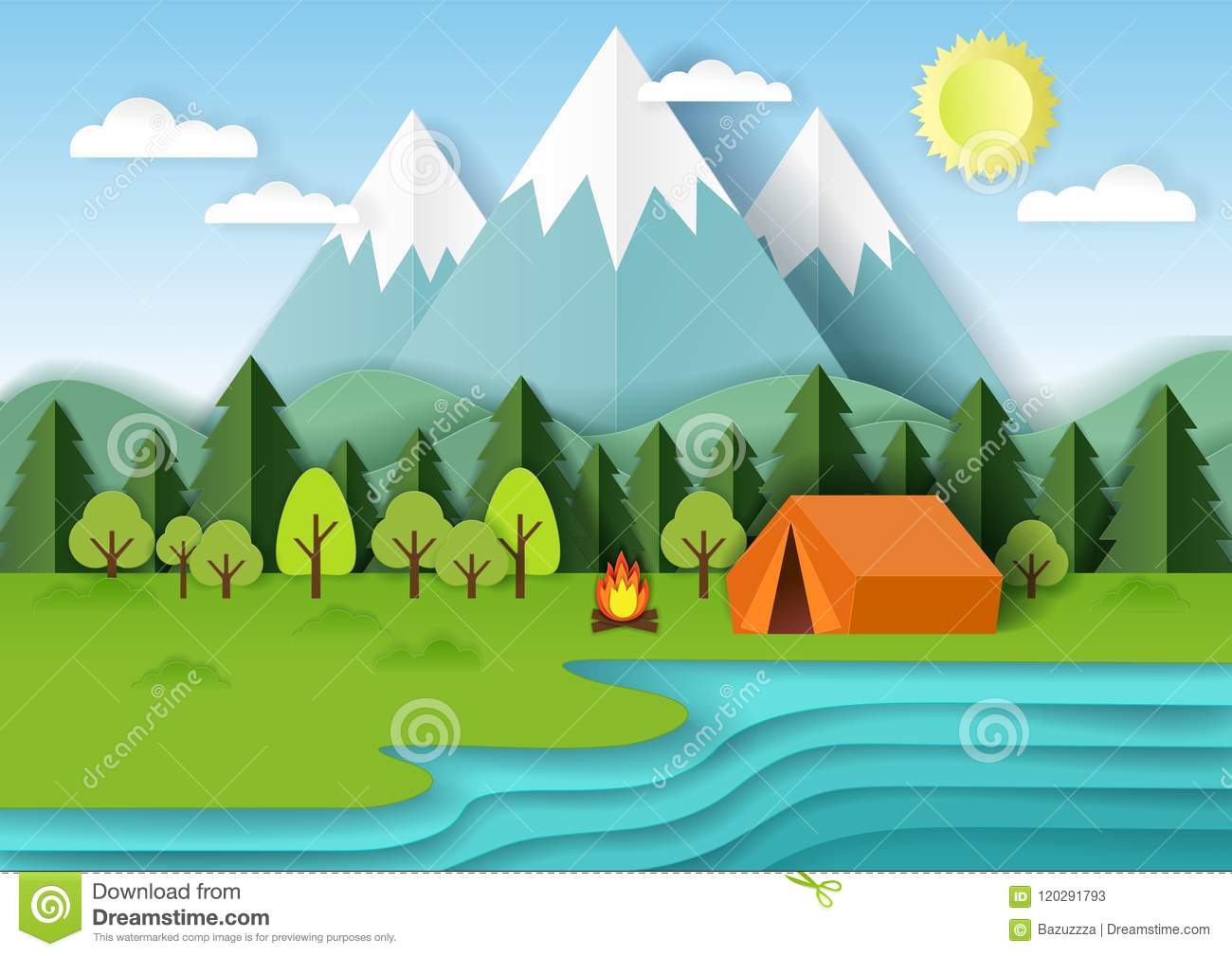 Detail Background Camping Vector Nomer 31