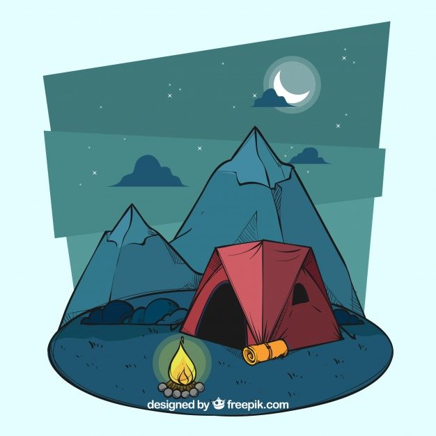 Detail Background Camping Vector Nomer 36