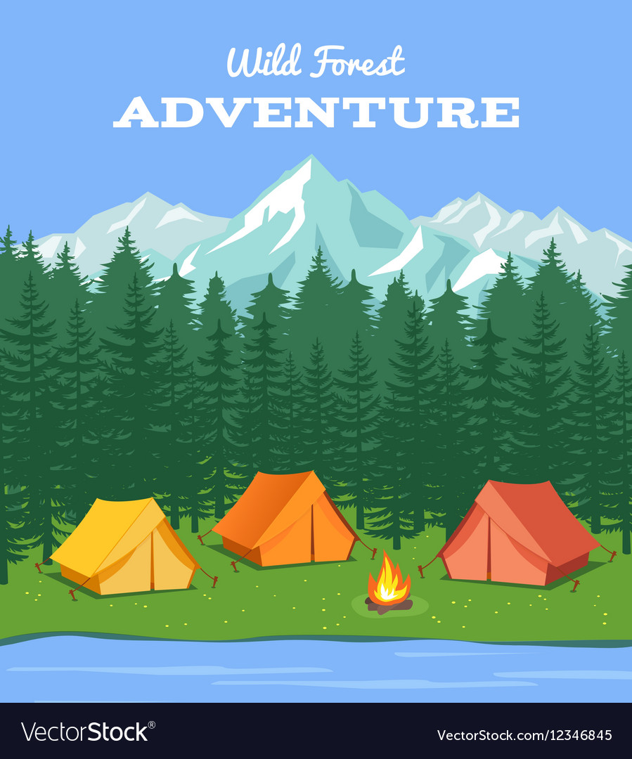 Detail Background Camping Vector Nomer 7