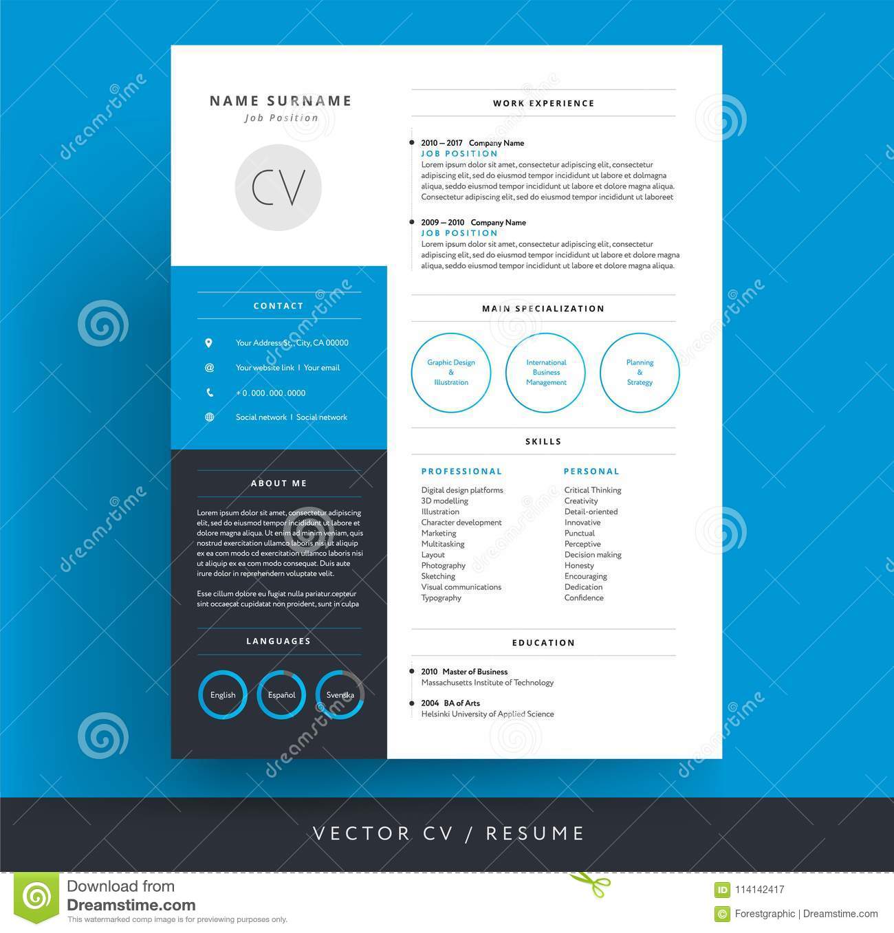 Detail Background Curriculum Vitae Nomer 15