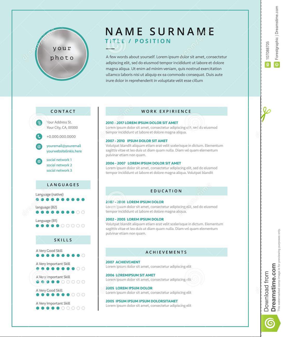 Detail Background Curriculum Vitae Nomer 33