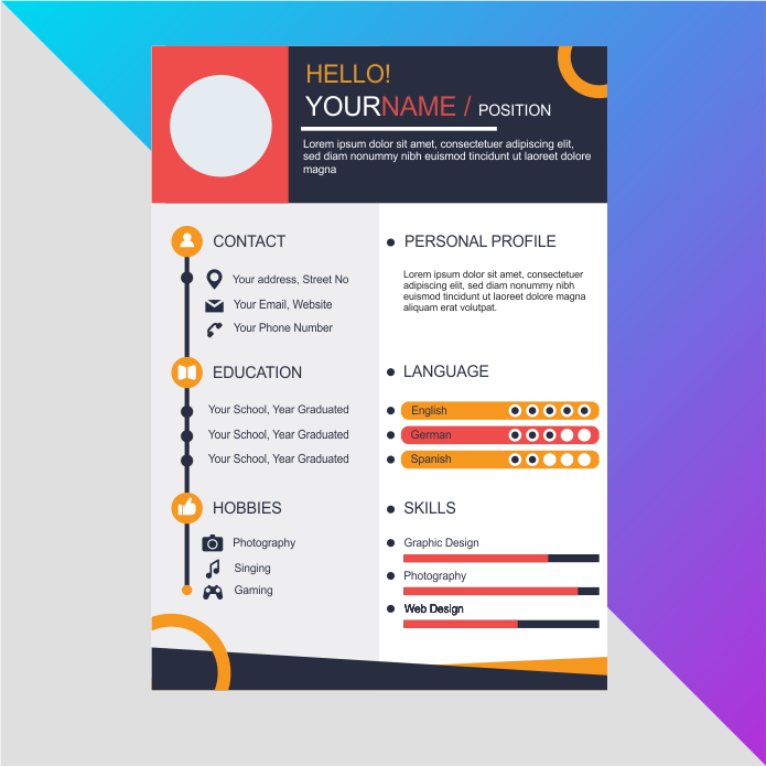 Detail Background Cv Keren Nomer 3