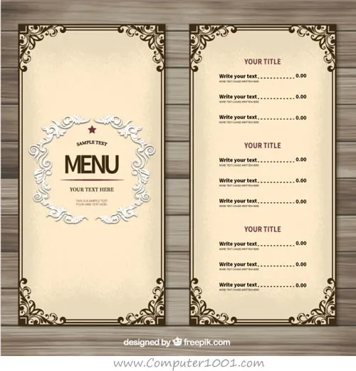 Detail Background Daftar Menu Kosong Nomer 14