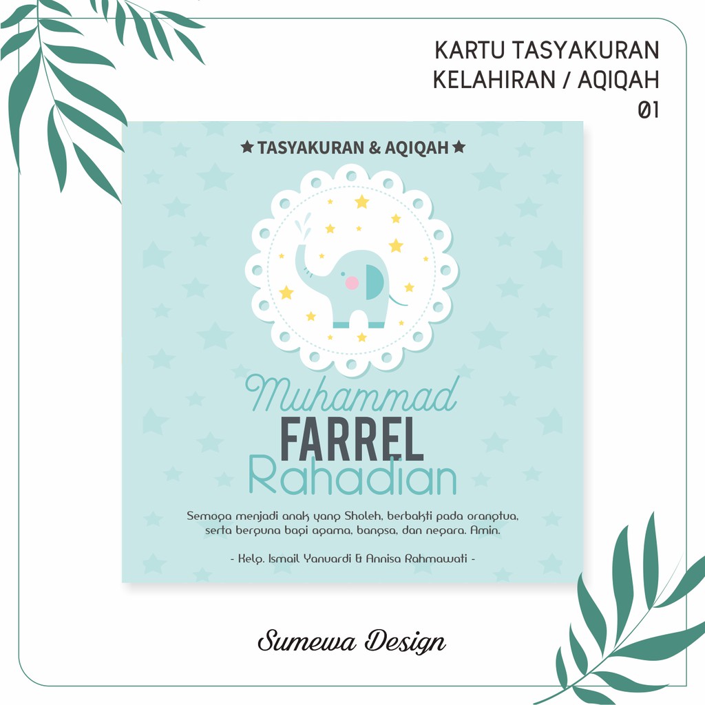 Detail Background Desain Kartu Ucapan Aqiqah Nomer 27