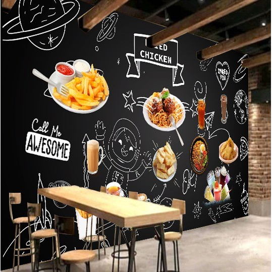 Detail Background Dinding Cafe Keren Nomer 23
