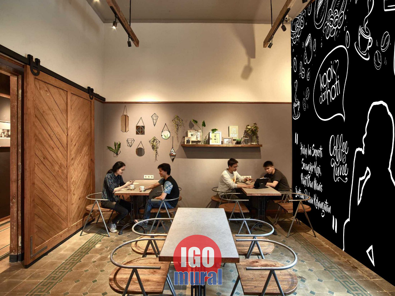Detail Background Dinding Cafe Keren Nomer 42