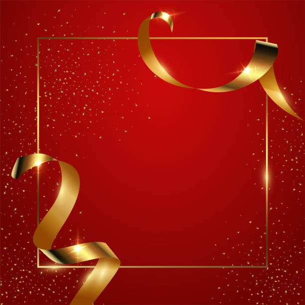 Detail Background Elegant Red And Gold Nomer 11